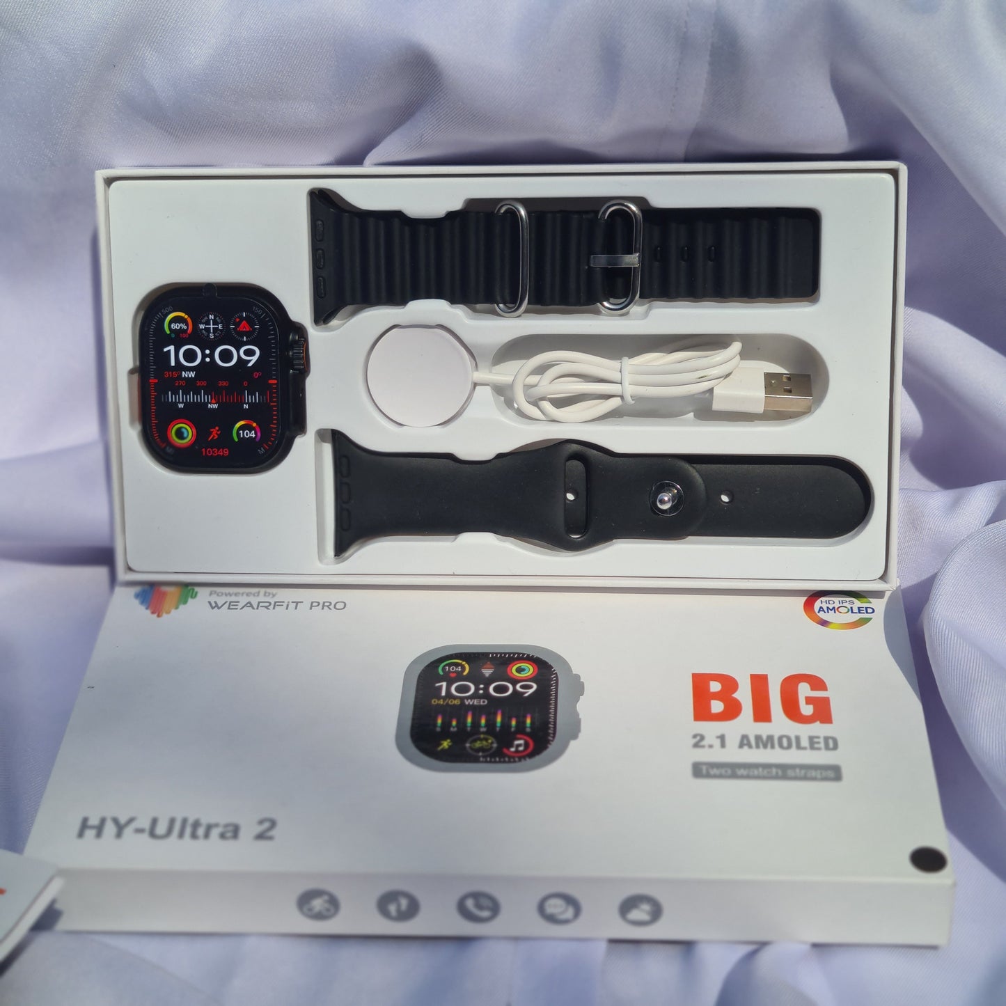 HY ULTRA 2 Smart Watch 2.1' Amoled Display with 2 straps