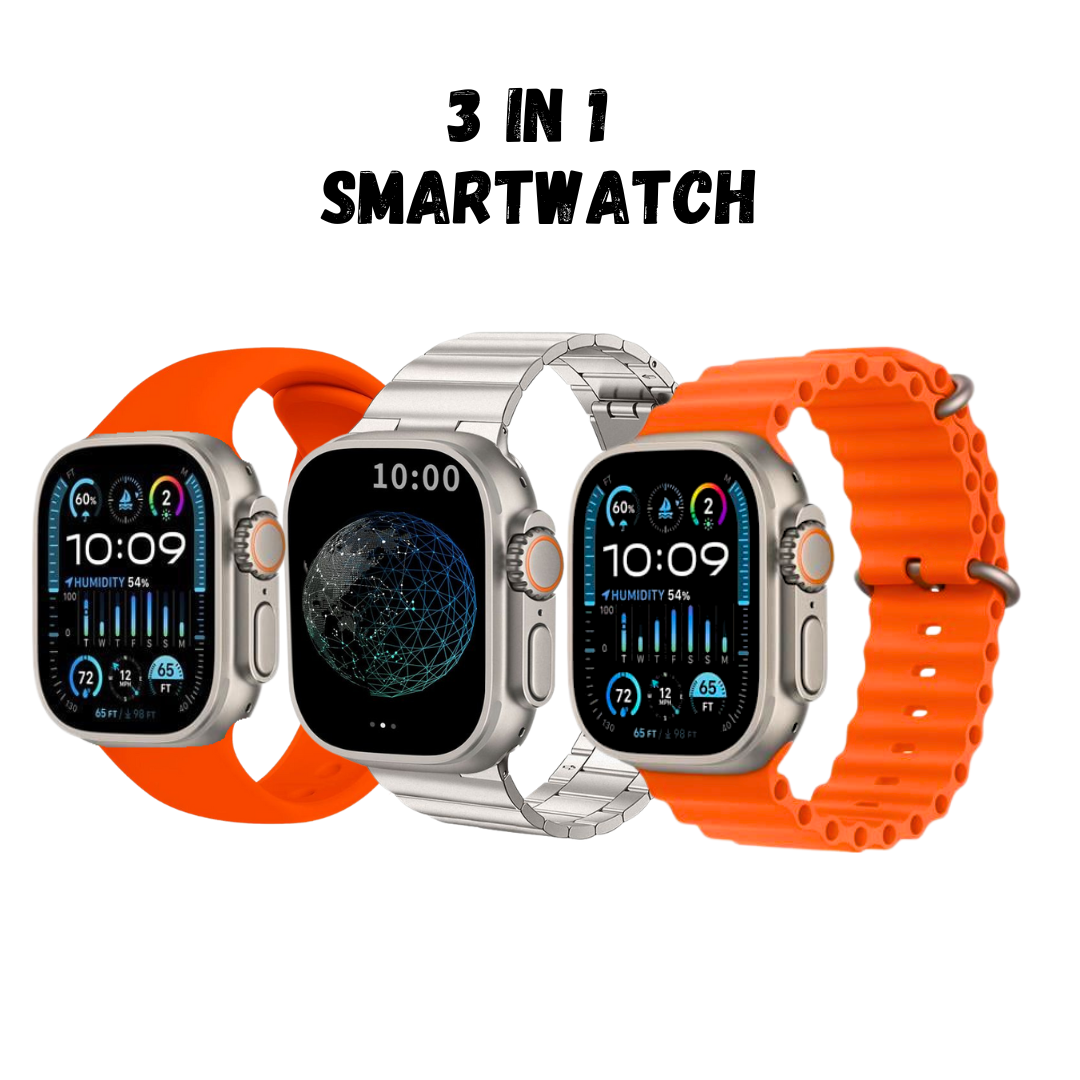 Z-87 Ultra Smart Watch With 3 Straps For Men And Women