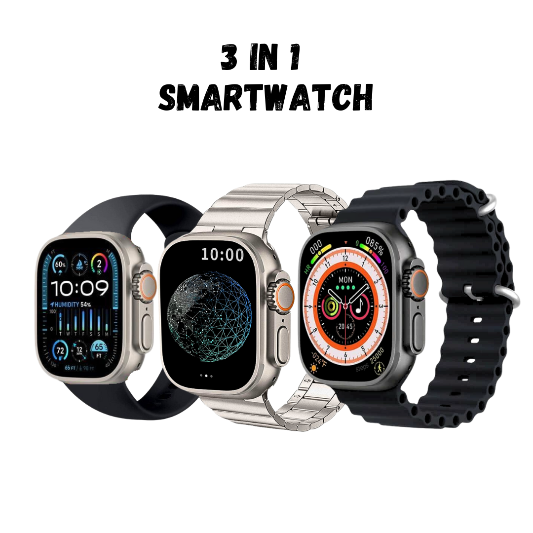 Z-87 Ultra Smart Watch With 3 Straps For Men And Women