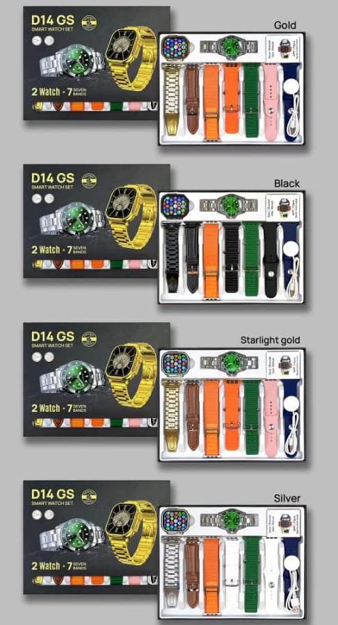 D14 GS Ultra Smart Watch With Rolex Watch and seven straps