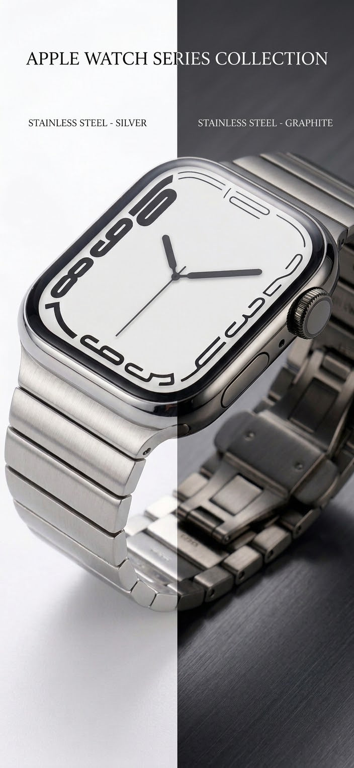 Apple Smartwatch with Metallic Citizen Metal- Titanium Strap Series 11