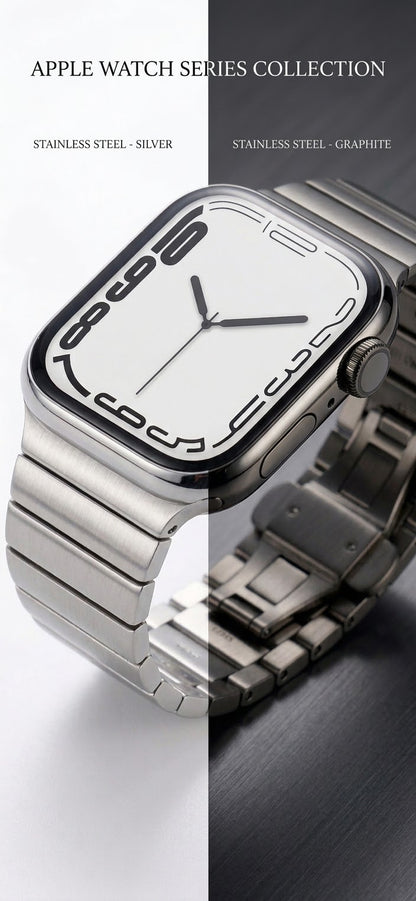 Apple Smartwatch with Metallic Citizen Metal- Titanium Strap Series 11