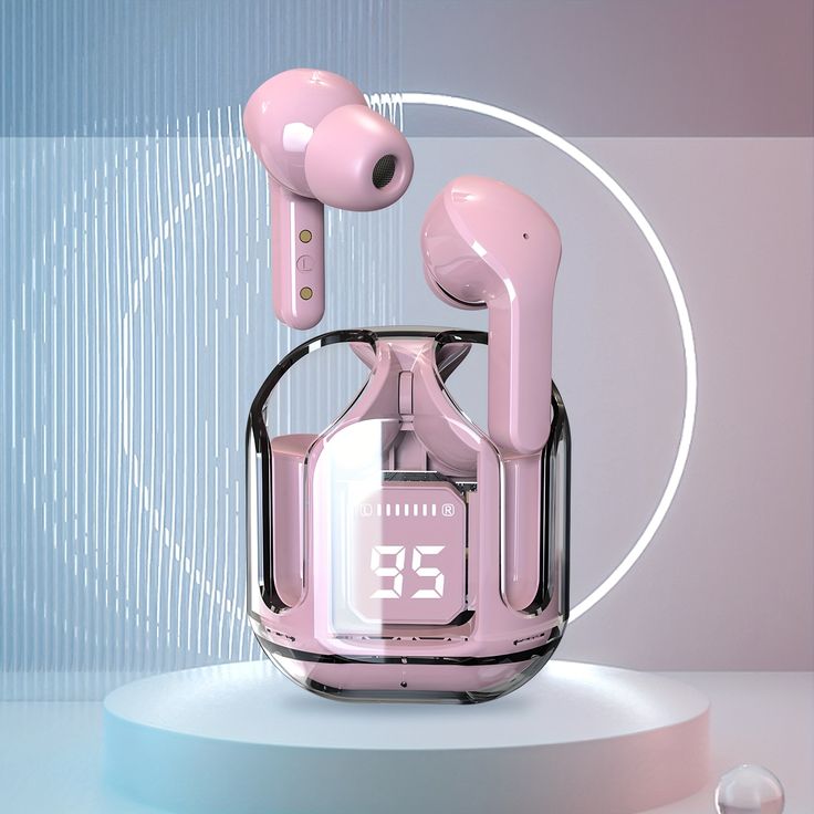 Air-31 Airpods Wireless with Crystal Transparent Case Bluetooth 5.3