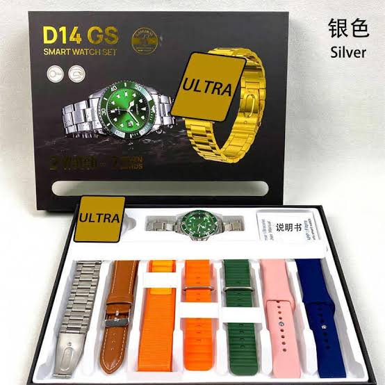 D14 GS Ultra Smart Watch With Rolex Watch and seven straps