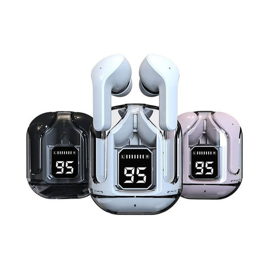 Air-31 Airpods Wireless with Crystal Transparent Case Bluetooth 5.3